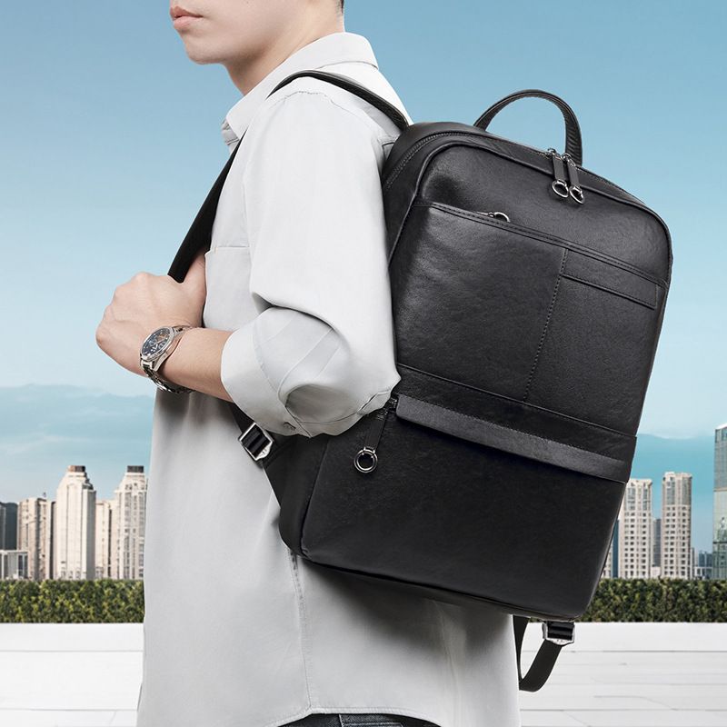 Geeignet für alle Jahreszeiten. Neue, modische Herren-Laptoptasche aus echtem Leder mit großer Kapazität, leicht und trendig._voghion.com