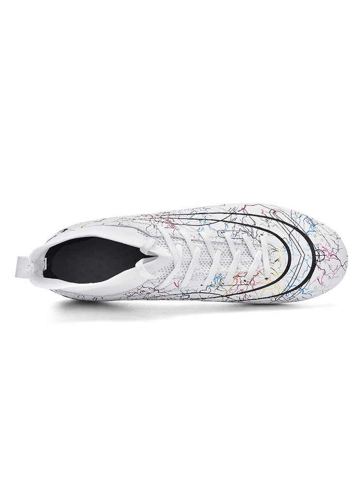 Cross-border new FGTF football shoes for men and women breathable high-top long nails AG broken nail football shoes indoor training shoes_voghion.com