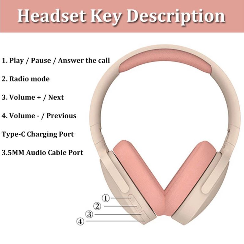 Wireless Bluetooth-compatible Headset Stereo Hifi Subwoofer Gaming Headphones TF/AUX Music Player With Microphone_voghion.com
