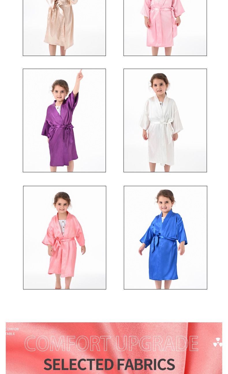Children's Solid Color Bathrobe | Suitable For Both Boys And Girls, Soft And Skin Friendly, Suitable For Both Children And Adults--Size 8_voghion.com