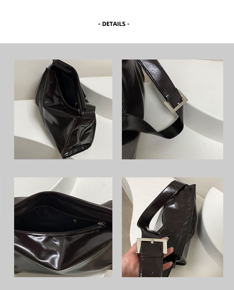 Tracolla larga in cera d'olio, tracolla singola per spostamenti semplici, nuova grande capacità, struttura versatile, borsa tote in morbida pelle,_voghion.com