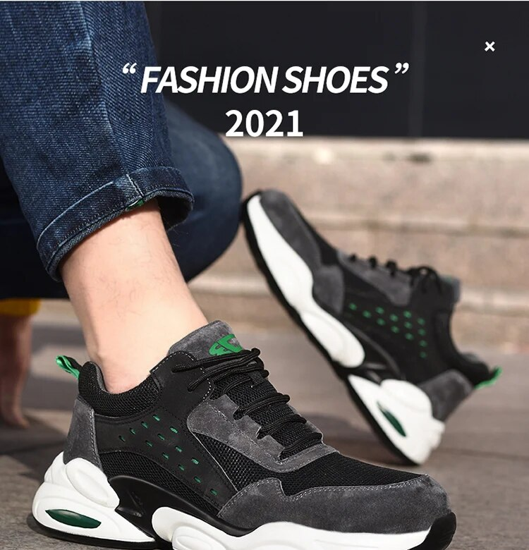 Zapatillas de deporte a prueba de pinchazos para hombre, botas de seguridad indestructibles con punta de acero, zapatos masculinos_voghion.com
