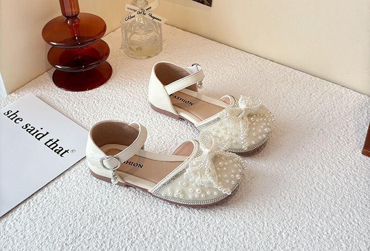 Children's Little Fragrant Princess Shoes 2025 Spring And Summer New Korean Edition Girls' Soft Bottom Butterfly Knot_voghion.com