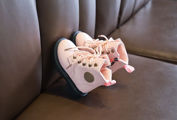 Stivali invernali da bambina Martin 2024, stile britannico, corti con scarpe di cotone spesso e morbido, stivali per bambini_voghion.com