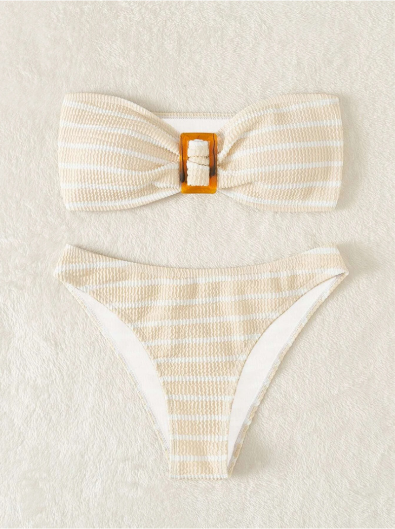 Dameskleding Top Bikini Dames Nieuwe Strapless Split Triangle Bikini Badpak_voghion.com