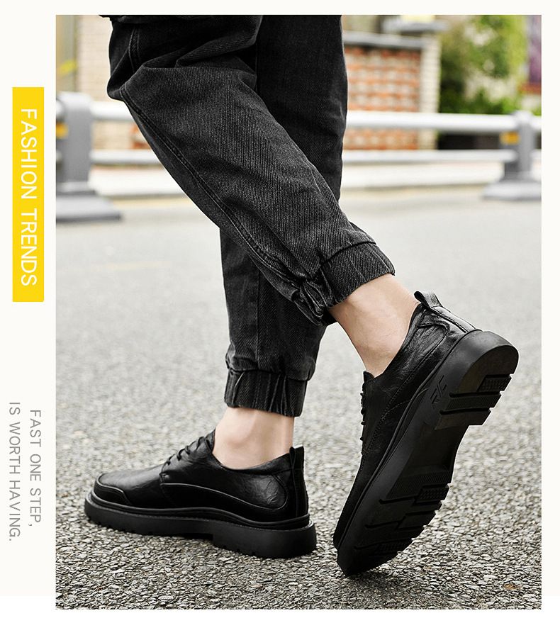 Scarpe in pelle di grandi dimensioni da uomo, stivali da locomotiva in velluto termico, stivali corti, stivali casual Martin_voghion.com