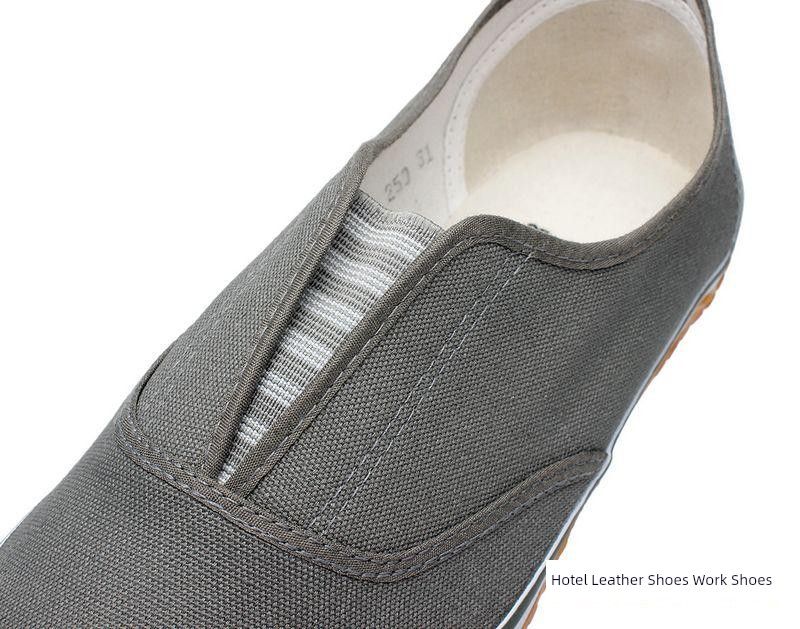 Slip-on Rubber Sole Elastic Mouth Canvas Shoes_voghion.com