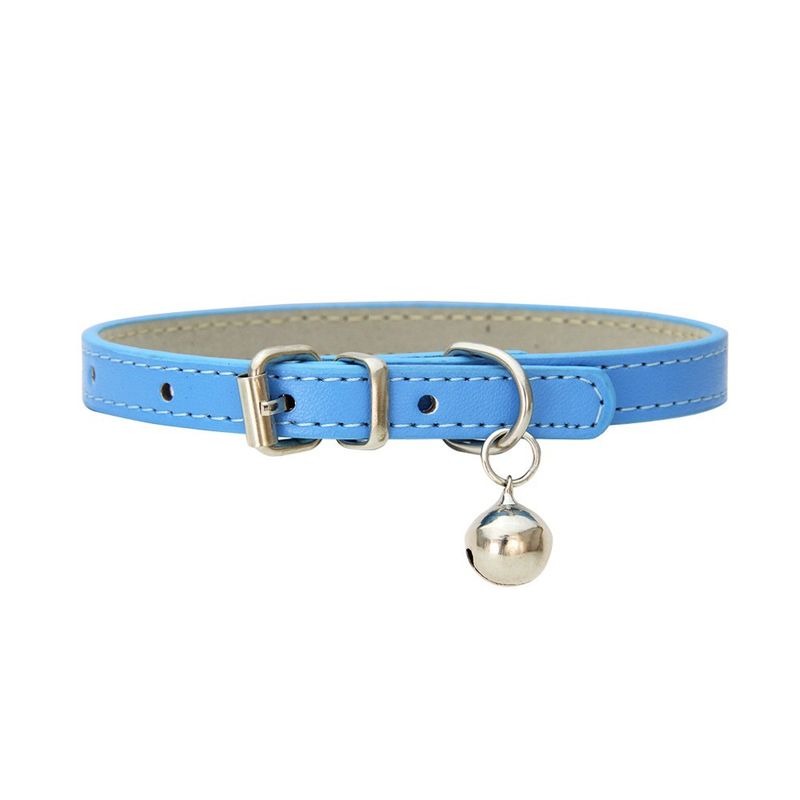 Huisdierhond PU-leer, verstelbaar met bel, schattige kattenpuppyhalsband in Japanse stijl_voghion.com