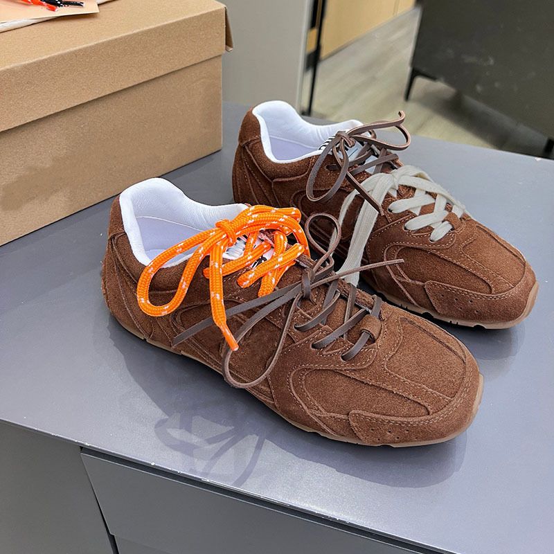 2024 Spring New Forrest Gump Couple Double Tone Laces With Genuine Leather For Leisure Sports Training Shoes_voghion.com