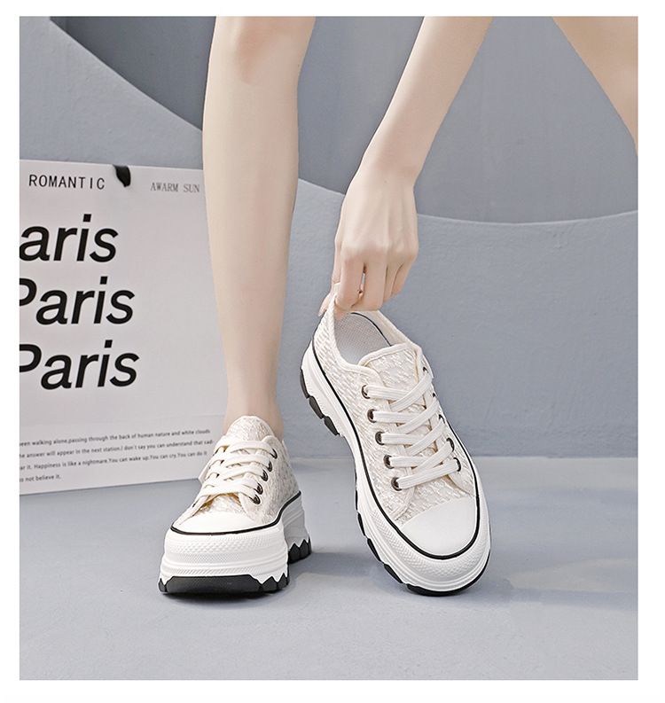 Platform Canvas Shoes For Women 2025 Summer New Niche Design Breathable Versatile Casual White Sneakers 2815_voghion.com