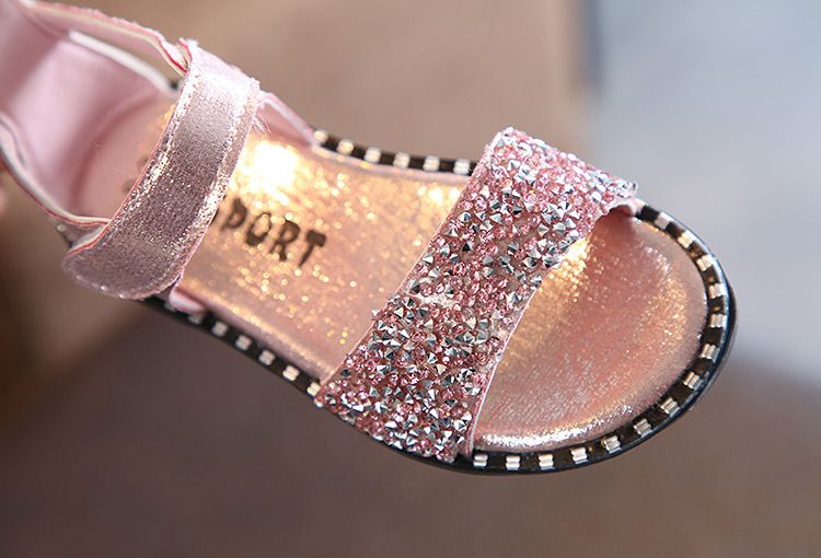 Sandalias con orejas de conejo de verano para niñas de 1 a 12 años, bolso de zapatos romano con diamantes de imitación y lentejuelas, punta expuesta media y grande_voghion.com