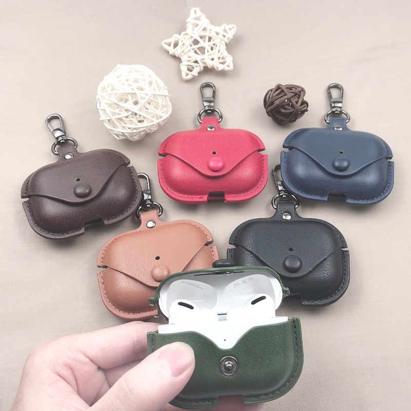 Hot Sale Applicable AirPods4Pro Protective Case Leather Headphone Case Apple 3rd Generation Bluetooth Anti-drop Headphone Cover_voghion.com