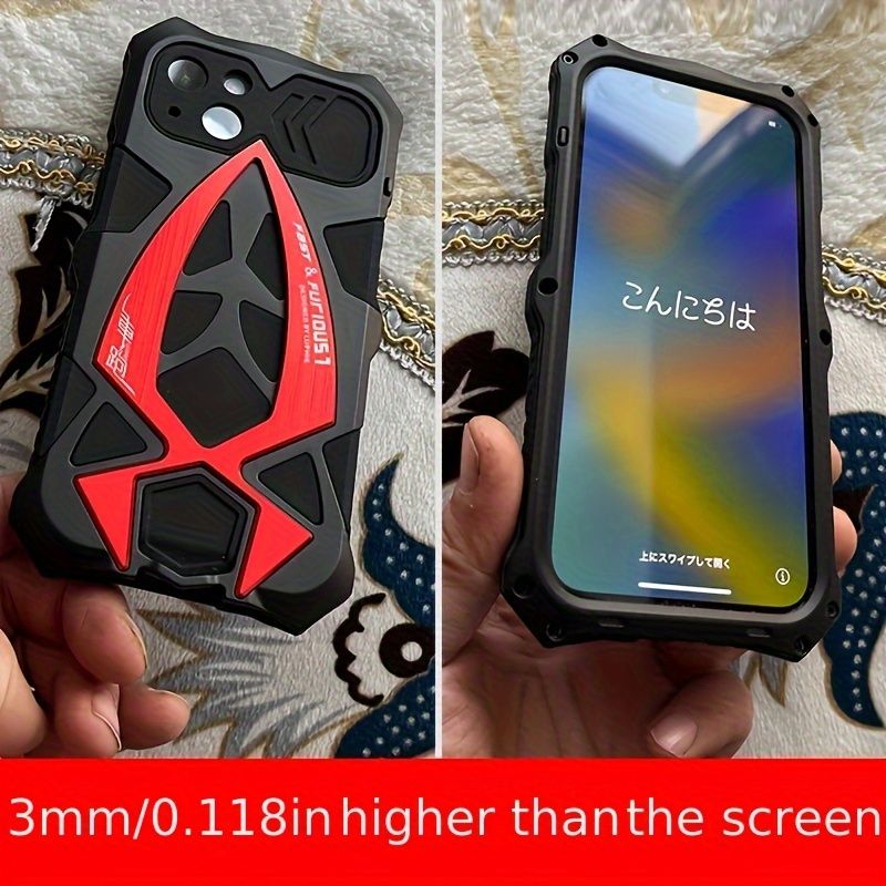 For 15 14 13 Pro Max 12 Xs 11 8 Plus Case XR SE3 SE2 Mini 7 Drop Protection Metal +Silicone Triple Protection Phone Case_voghion.com