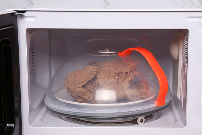 Coperchio antispruzzo per microonde in plastica trasparente ad alta temperatura per alimenti freschi e riscaldabili_voghion.com