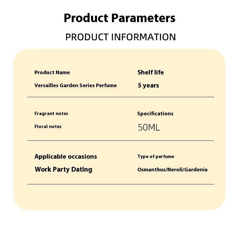 2024. aasta uus parfüüm Versailles Garden naistele. Värske ja magus lilleline aroom._voghion.com