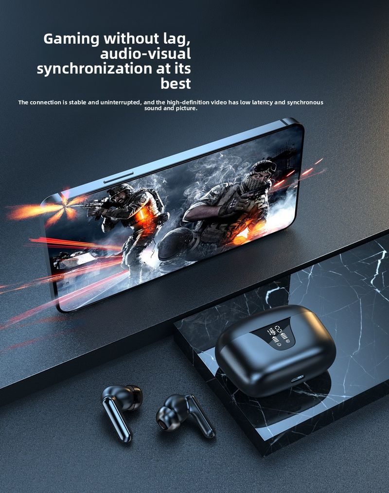 【Alta qualità】 Auricolari Bluetooth più venduti, ANC wireless, cancellazione del rumore, batteria a lunga durata, alta qualità del suono, auricolari in-ear completi_voghion.com