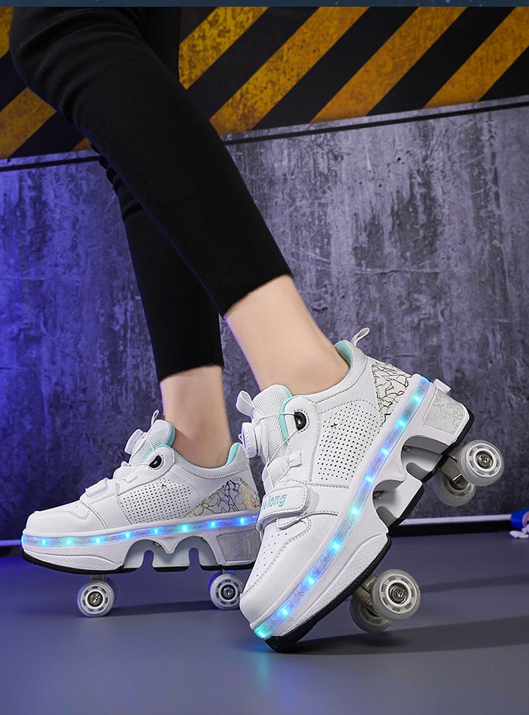 Lasteriided Heelys 6–12-aastased neljarattalised rulluisud laste deformeerunud rulluisud automaatselt sissetõmmatavate ratastega_voghion.com