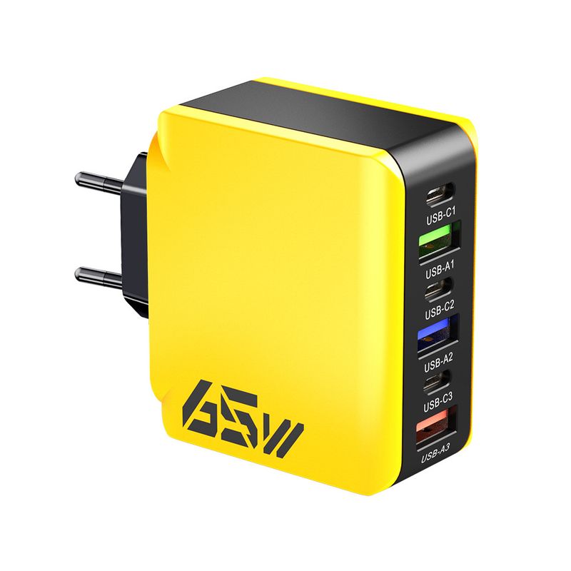 syct 3PD + 3USB Handy-Ladegerät Multi-Port Hongkong und UK Standard Ladekopf 65W Adapter_voghion.com