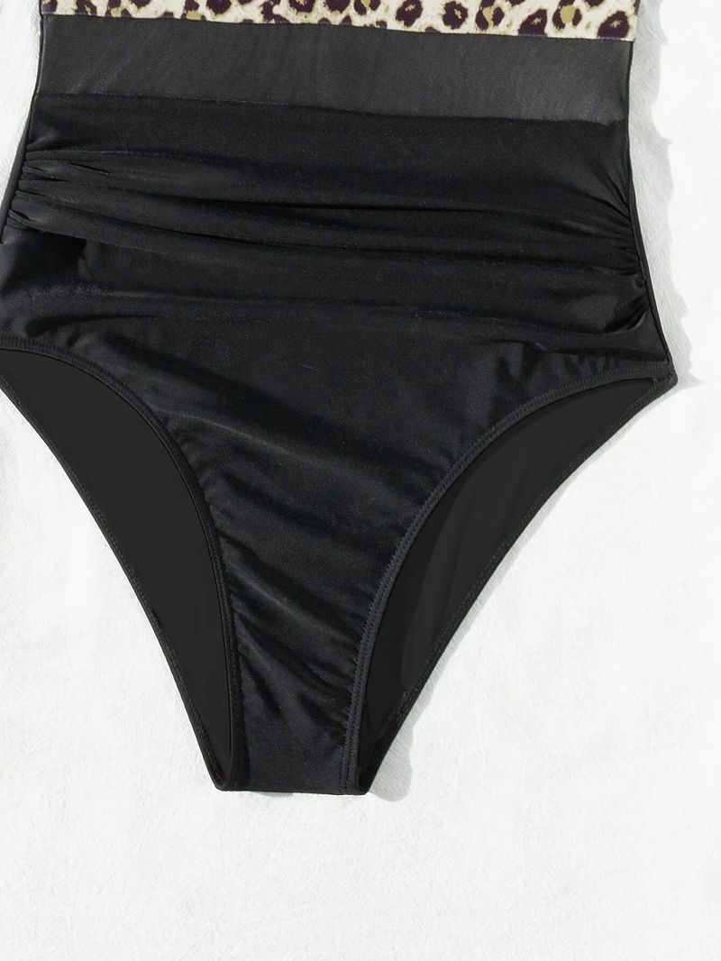TUNIControl-Maillot De Bain Une Pièce Noir Pour Femme, Tankini Plongeant, Maillot De Bain Push Up Pour Femme_voghion.com