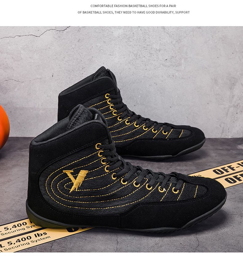 New Boxing Shoes For Men And Women, Deadlift, Push Up, Weight Bearing, Powerlifting, Non Slip Wrestling Shoes, Indoor Fitness Training Shoes_voghion.com