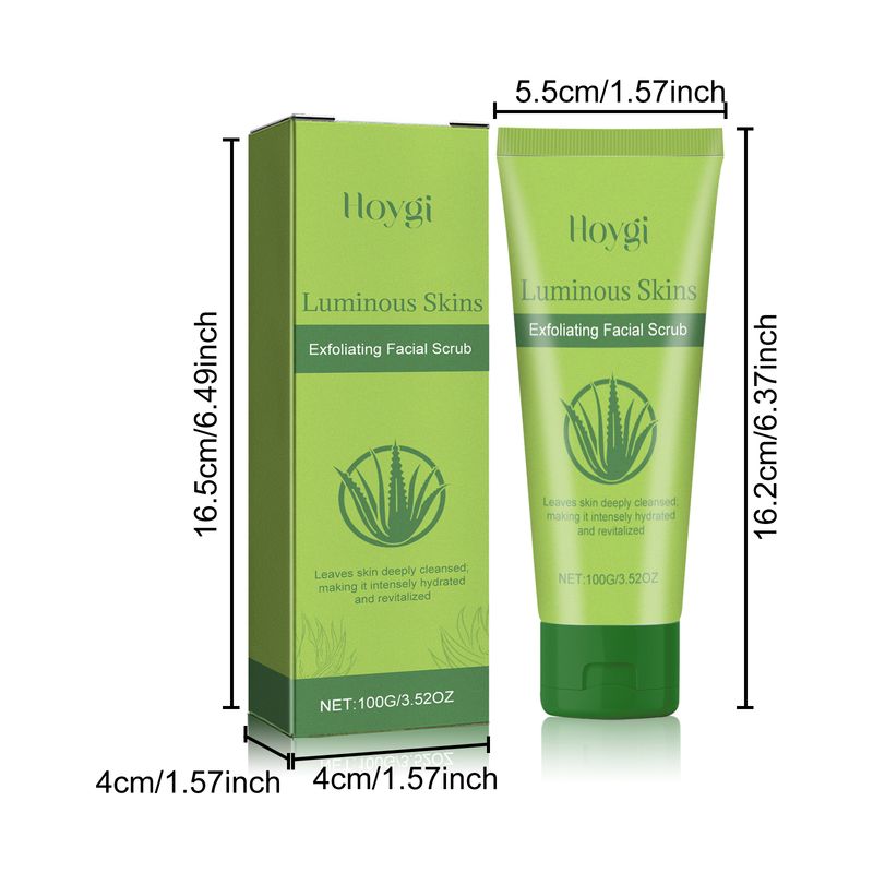 Hoygi Exfoliating Facial Scrub, Deep Cleaning Removes Impurities From Fine Lines Firming Delicate Refreshing Smooth Cream_voghion.com