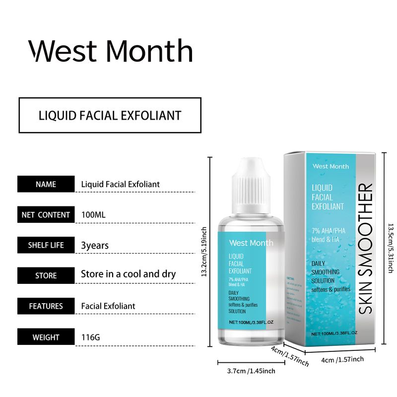 West&Month Facial Exfoliating Essence Gently Cleanses Facial Exfoliating Pores And Smooths Skin_voghion.com