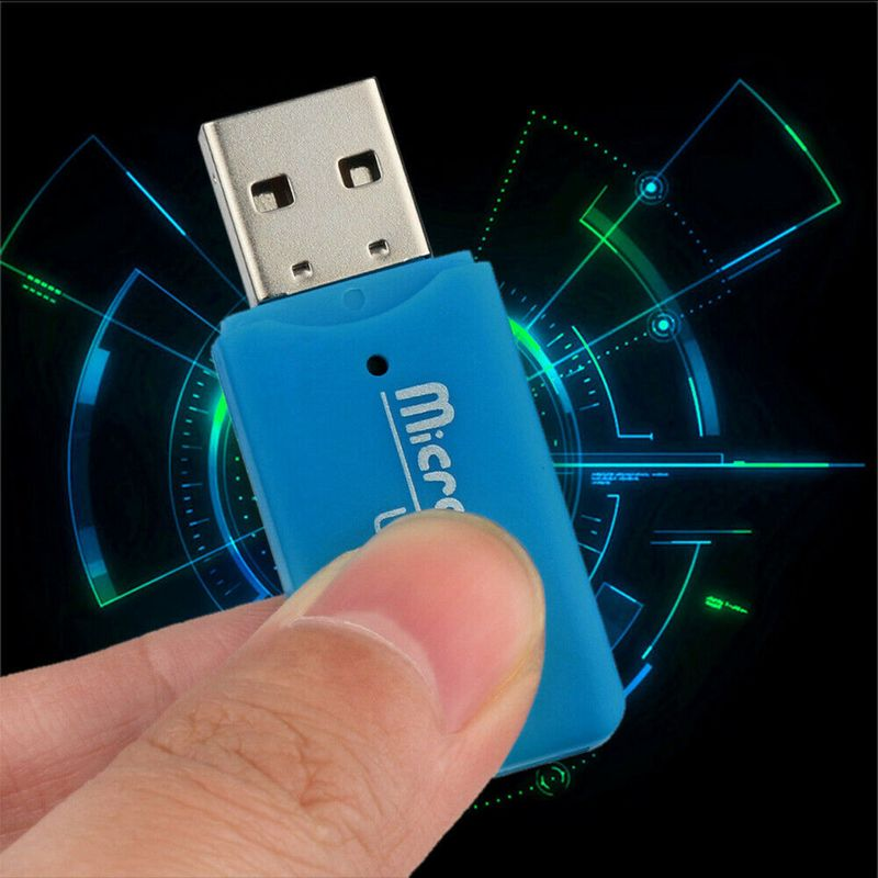 Mini Bärbar USB 2.0 TF Micro SD minneskortläsare för PC Bärbar dator_voghion.com