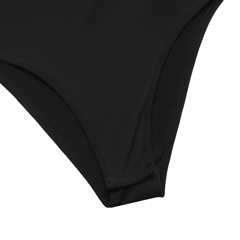 2025 New Elegant And Sexy Three-dimensional Decorative One-shoulder Off-the-shoulder Solid-color Tights_voghion.com