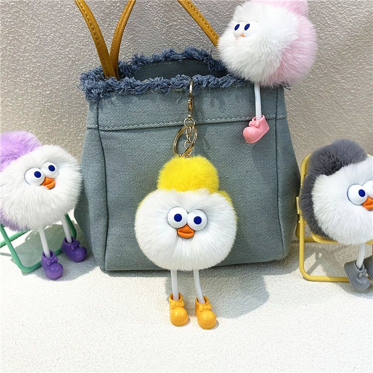 Taschenanhänger, Ei-Party-Schlüsselanhänger, niedlicher Cartoon-Taschenanhänger, Plüschpuppe, Auto-Ornament, Puppenmaschine, Geschenk_voghion.com