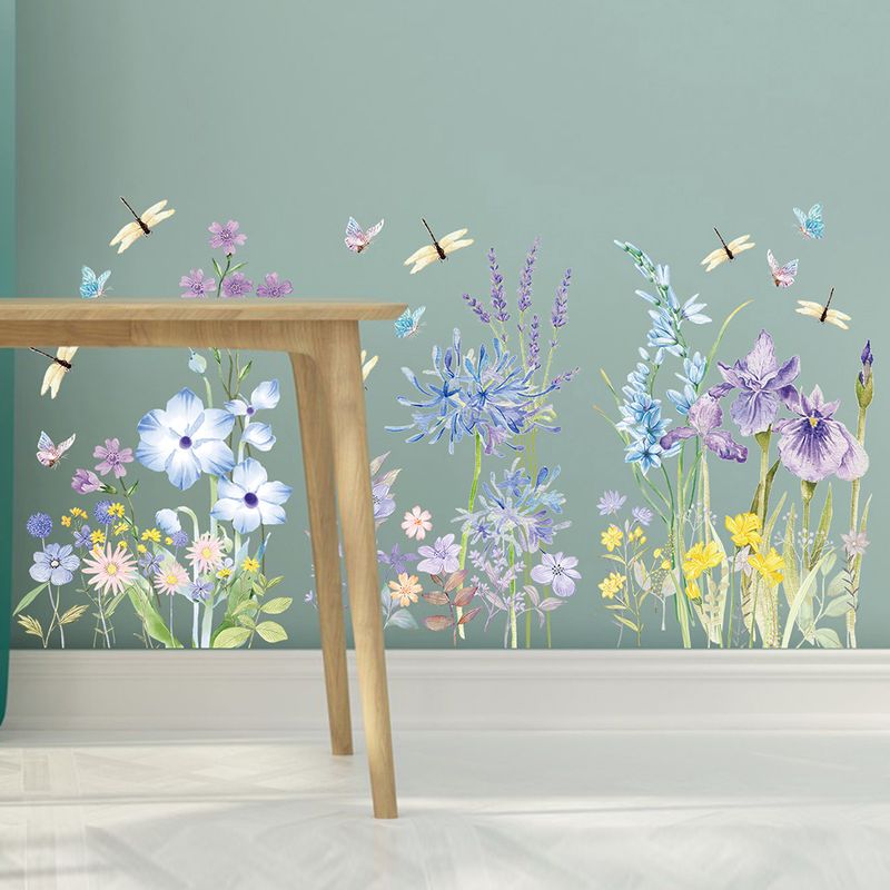 Dragonfly flying fence skirting line self-adhesive PVC JS-N series living room bedroom corner wall sticker_voghion.com