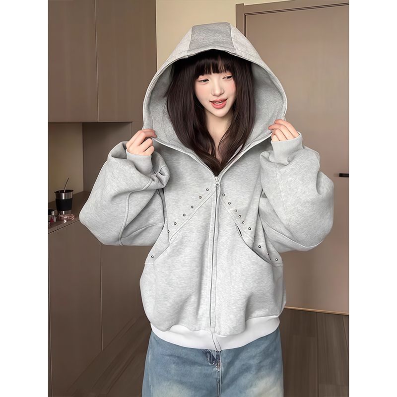 Maglione con cappuccio Willow Spike Dog Horn per uomo e donna, cappotto da uomo autunnale e invernale_voghion.com