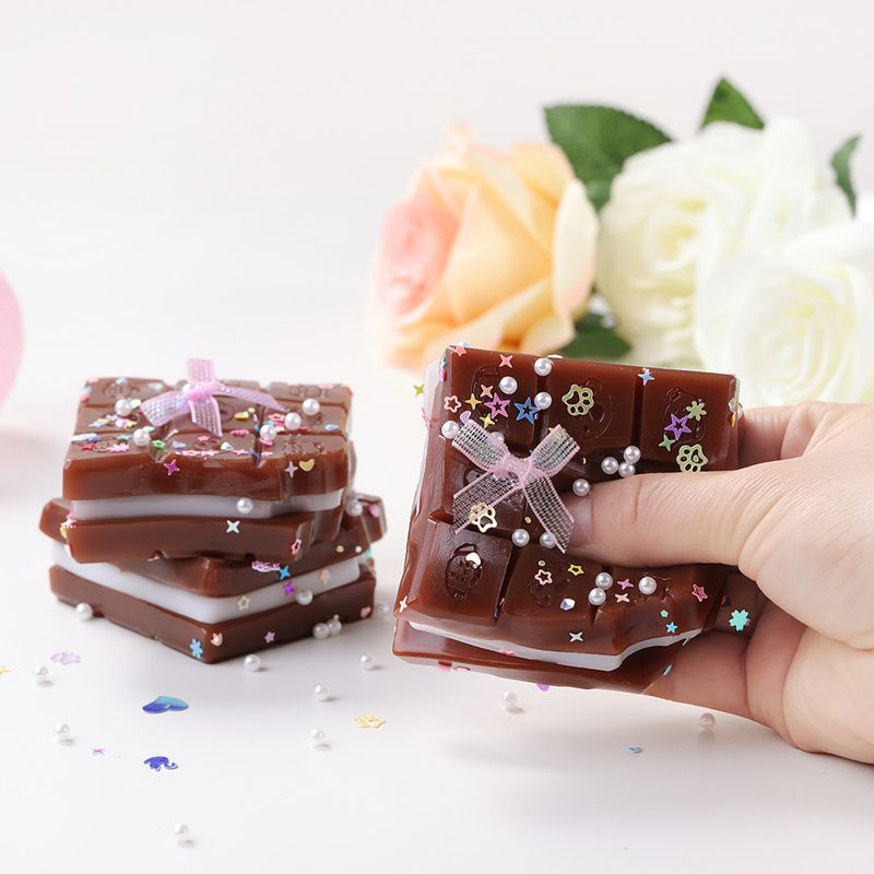 Foam Squishies Soft And Slow Rebounding Six-grid Chocolate Pinching Fun For Students To Relieve Stress_voghion.com