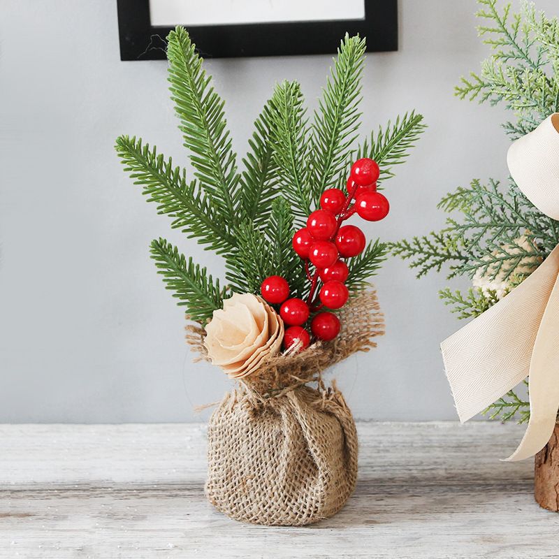 Weihnachten 25CM Dekorationen Kleine Baum Ornamente Fenster Display Desktop Dekorationen Mini Baum Topf_voghion.com