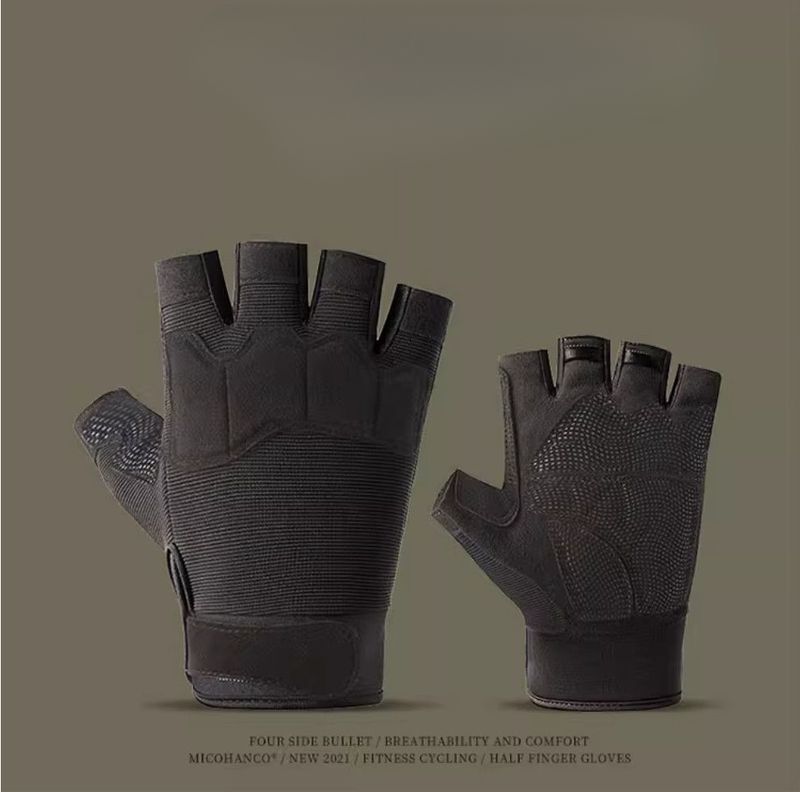 Cycling Tactical Half Finger Unisex Protective Anti-Slip Wear-Resistant Gloves Essential For Fighting Fishing Fitness_voghion.com