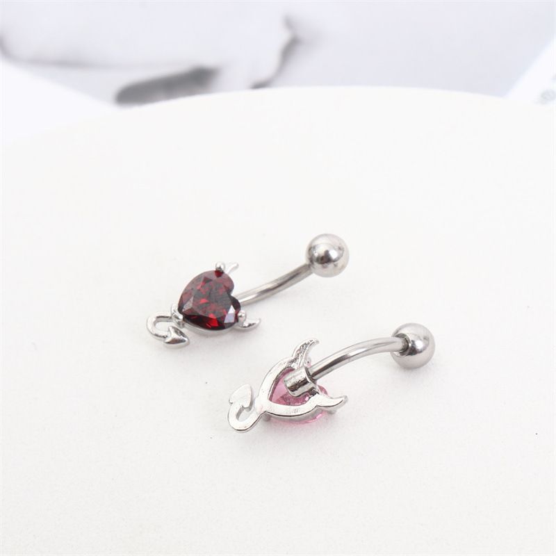 moda nuovo anello ombelico piccolo diavolo chiodo ombelico acciaio inossidabile zircone ombelico all'ingrosso gioielli puntura_voghion.com