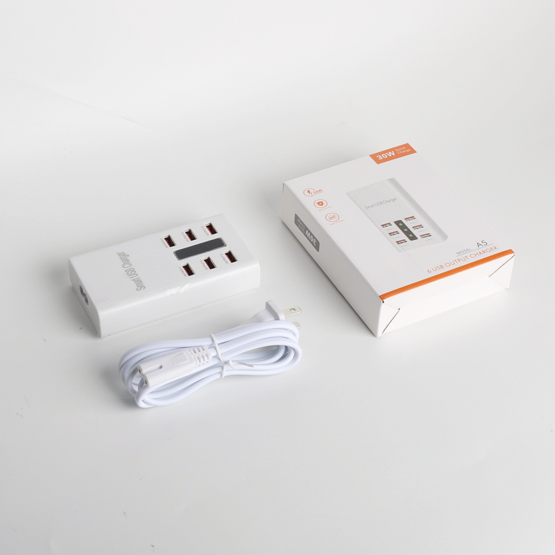 6-port 30W high-power portable charging source adapter for Apple Android mobile phone USB charger_voghion.com