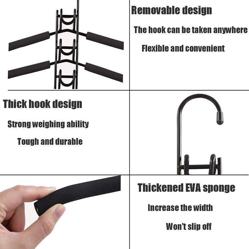 Appendiabiti multifunzionale Cabide, appendiabiti salvaspazio, appendiabiti staccabile, ganci di collegamento per appendiabiti_voghion.com