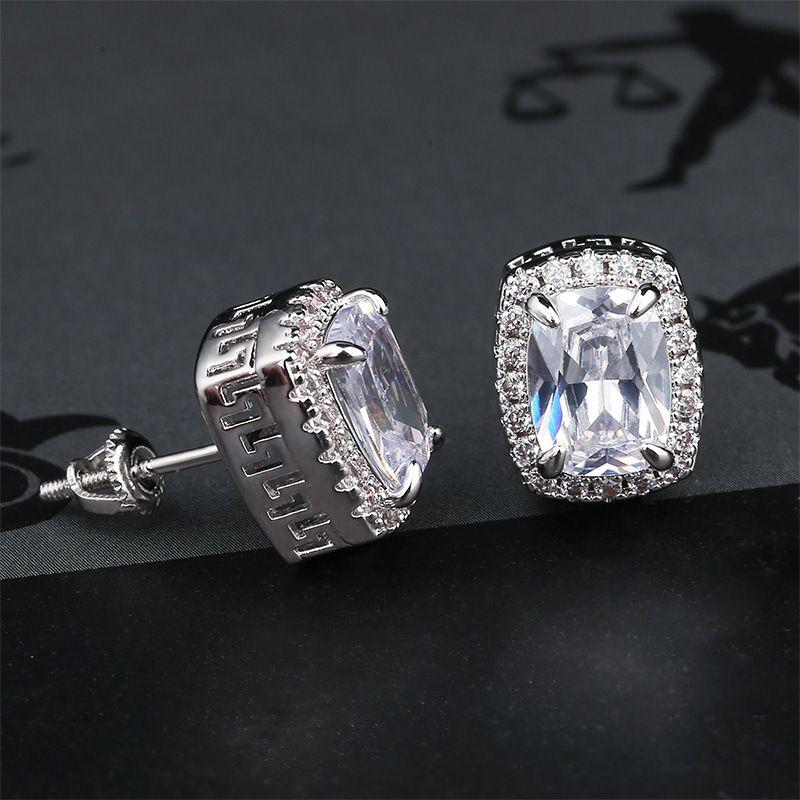 Colorful Large Zircon Hip Hop Earrings – Gold Australian Jewelry With Full Gem Design For Bold Personality_voghion.com
