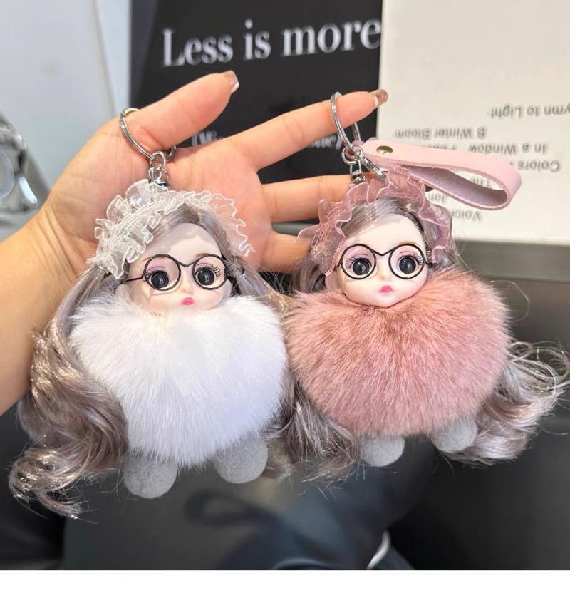 Rebase karusnahast nuku auto võtmehoidja ripats armas plush nukk nukk raamatukoti ripats paarile kingitus_voghion.com