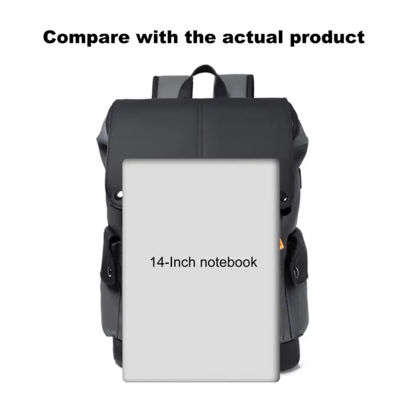 Reise-Laptoptasche, großer Reiserucksack mit mehreren Taschen, Löchern Kopfhörer-USB-Ladekabel, wasserdichtes Design für_voghion.com
