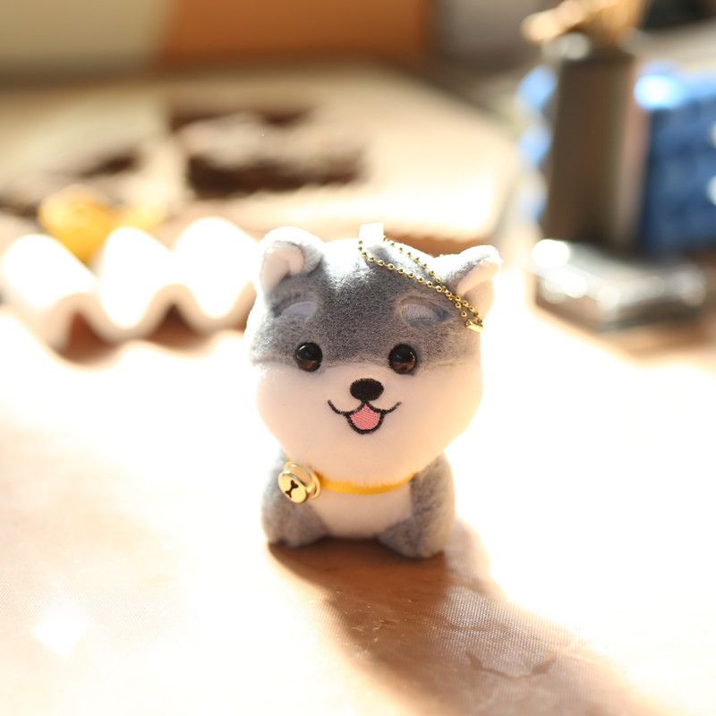Adorable Plush Keychain Husky Cute Soft Stuffed Dog Charm Doll Bag_voghion.com