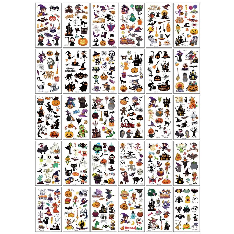 30 de autocolante pentru tatuaje, schiță de flori fluture trandafir alb-negru tatuaje temporare_voghion.com