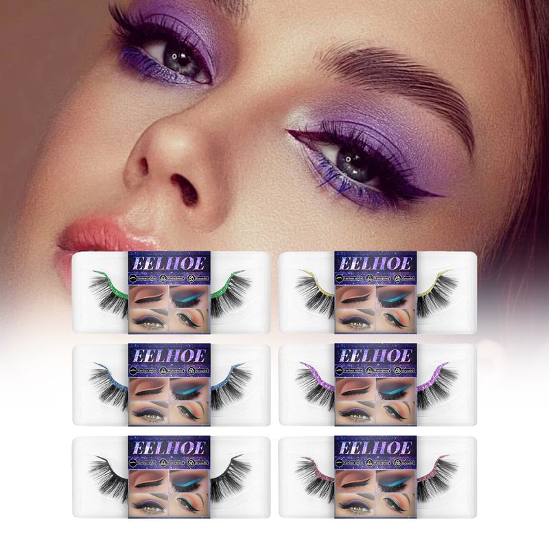 Ciglia finte 3D autoadesive in visone senza colla EELHOE, adesivi per ombretto e eyeliner_voghion.com