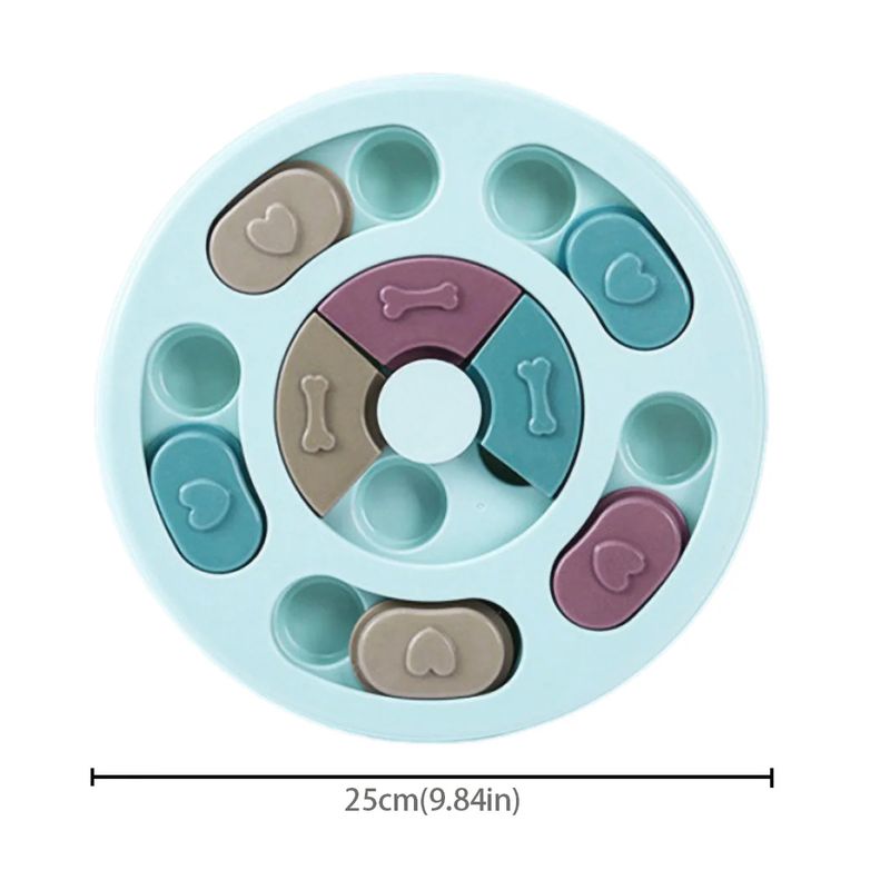 Intelligentes Futterspielzeug mit Fächern, Futternapf mit Rad und Puzzlefunktion für Hunde, ideal zum Spielen und für Katzen._voghion.com