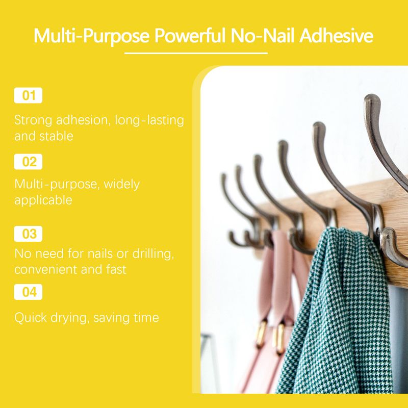 Jakehoe Multi-Purpose Nail-Free Wood Cermet Plastic Interior Decoration Easily Install Nail-Free Glue_voghion.com