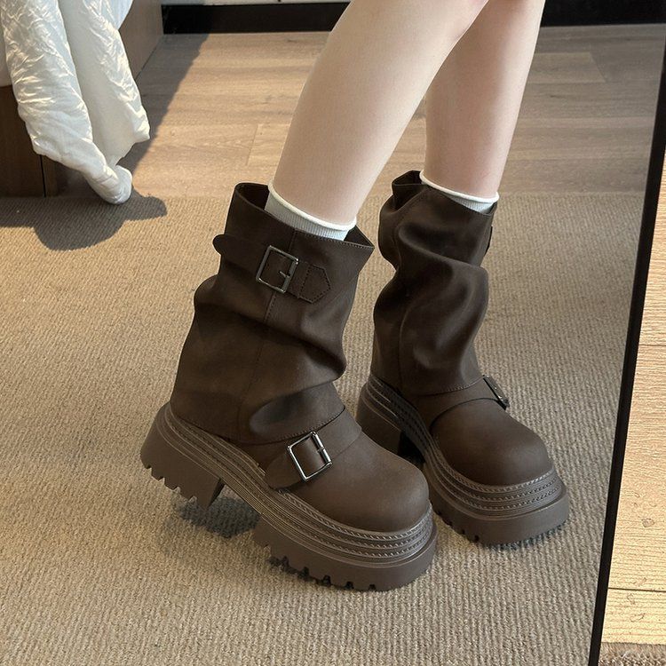 2025 New Slim-Leg Martin Boots Fur-Lined Short Boots_voghion.com