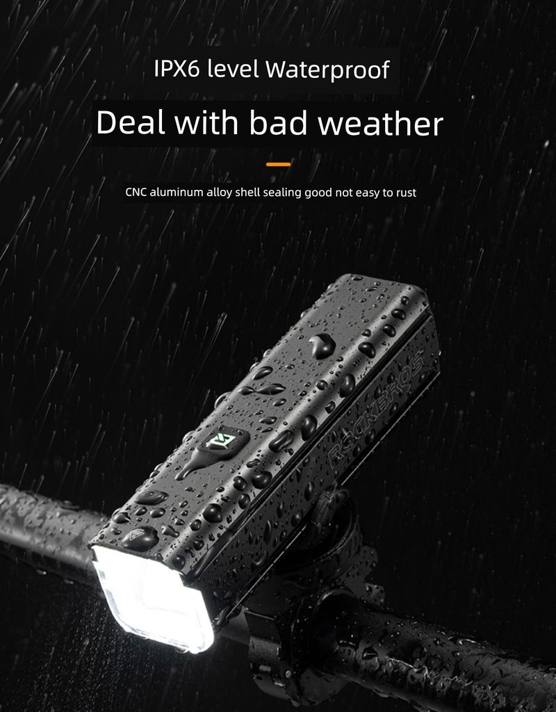 Lampe torche de vélo Rockbros Night Riding Power Torch_voghion.com