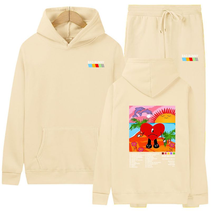 Men's Clothing Trendy brand un verano sin ti suit bad bunny printed sweatshirt spring and autumn hoodie 2024_voghion.com