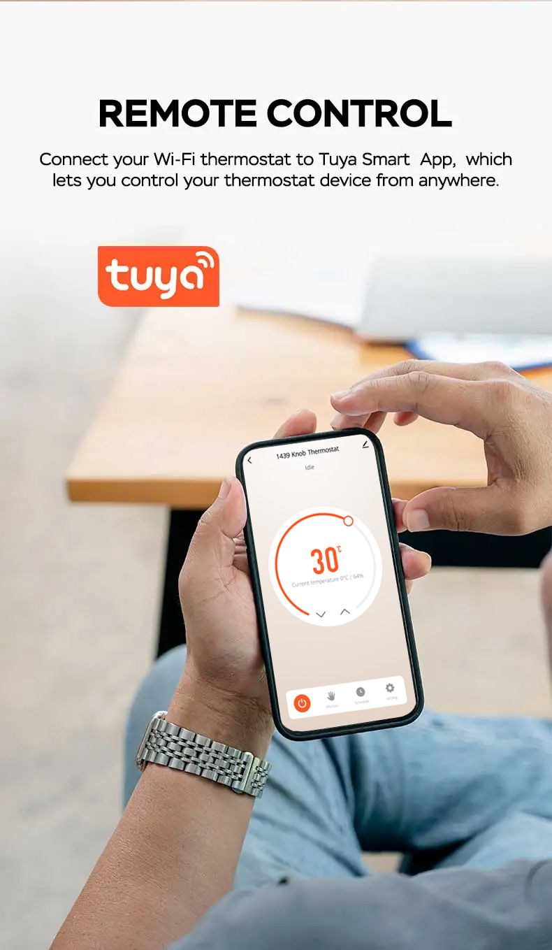 TUYA WiFi Smart Knob Thermostat or Heating Room Programmabeating Water Gas Boiler for Alexa Google Home_voghion.com