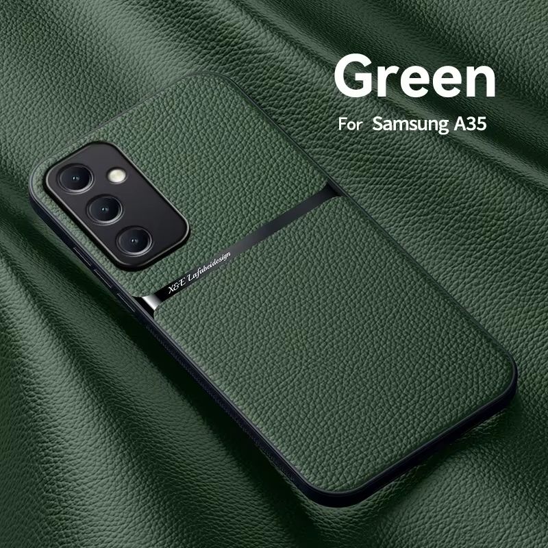 Lieder Telefonshülle fir A55 Samsung A54 5G A 55 A56 A53 A16 A25 A35 A36 A34 A52 Magnéitesch Autohalterung Hülle Cover_voghion.com